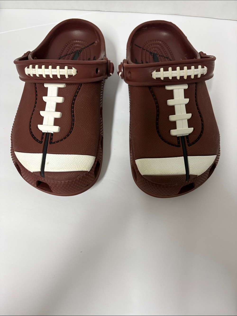 Kids Football Clog Sandals - Brown/White